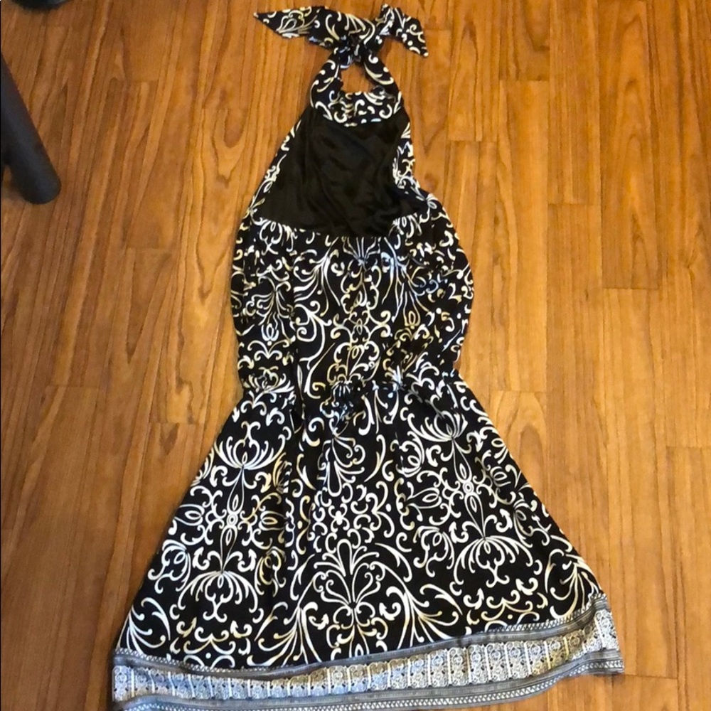 White House Black Market, black and white skirt